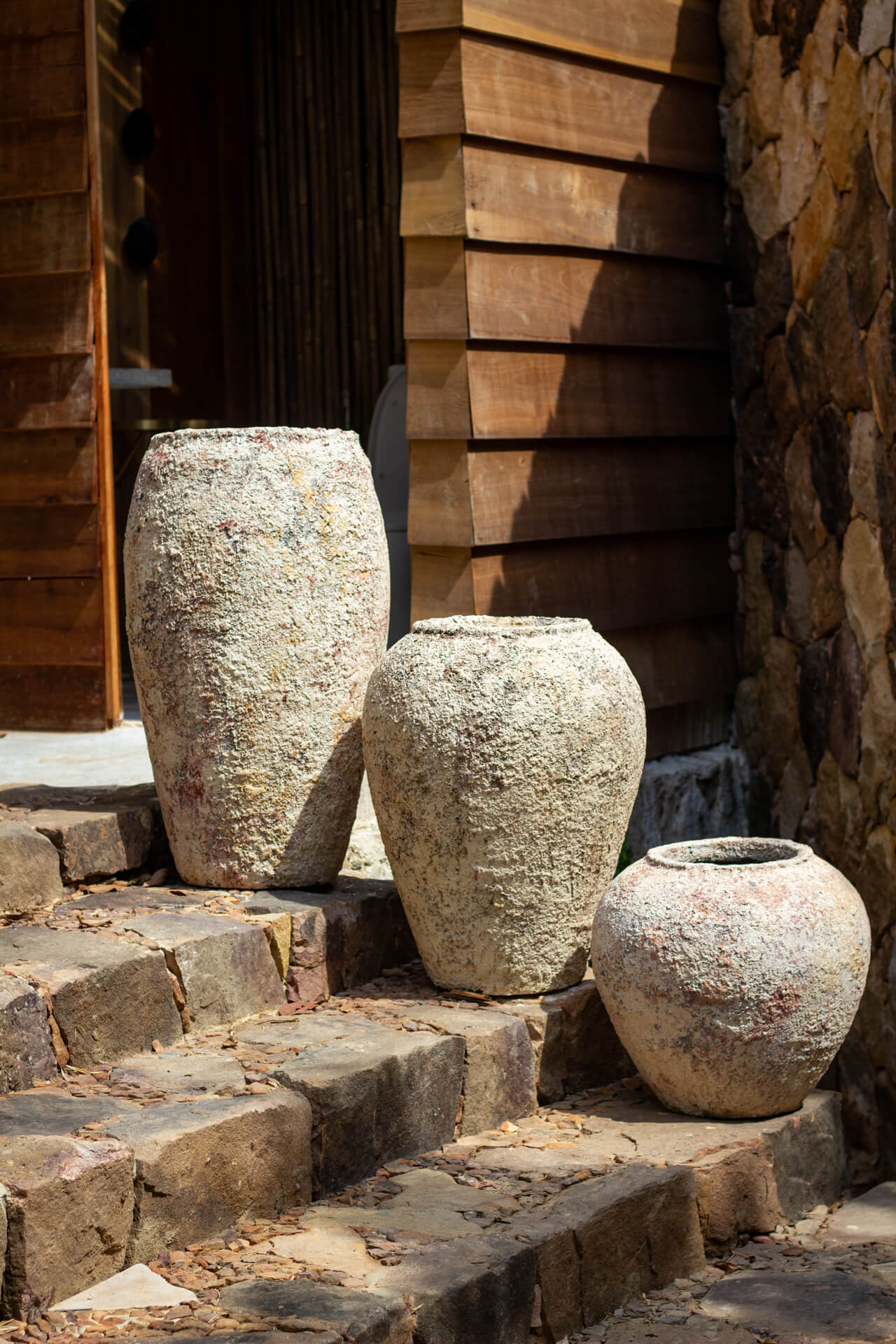 Cement flower pots